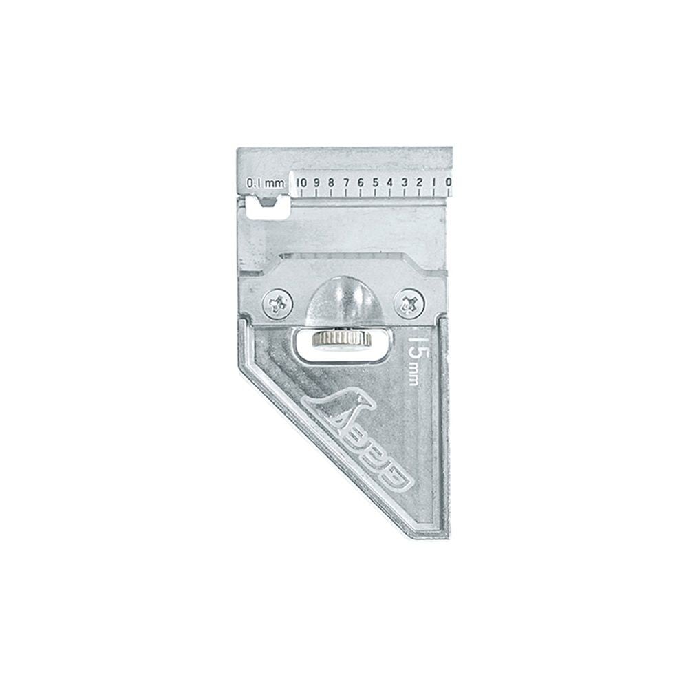 曲尺用ストッパー 金属製15mm巾用, 12481, 15mm