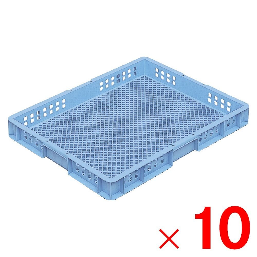 サンコー サンテナー B#22M ライトブルー 102109-00 &times;10個セット【メーカー直送・代引不可】【法人限定】, ライトブルー, 10P
