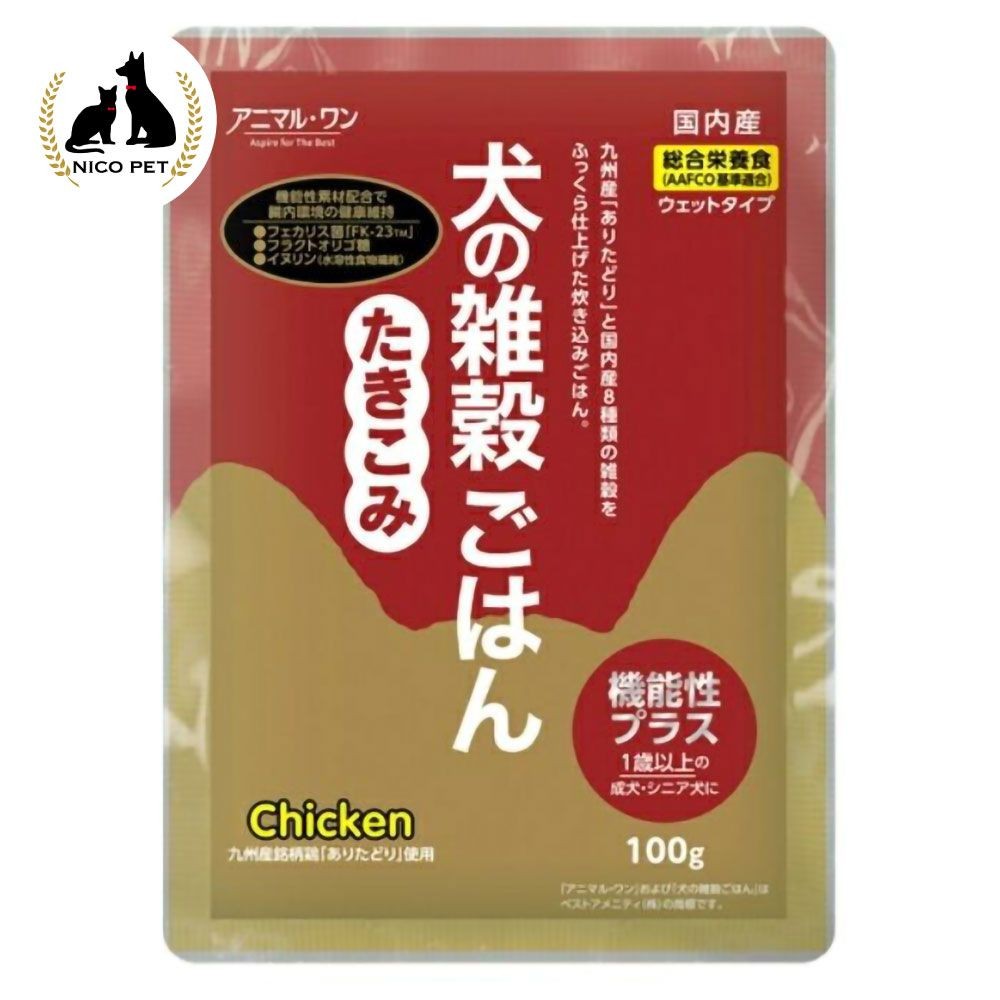 犬の雑穀ごはん ウェット 機能性 たきこみ（チキン） 100g, 機能性たきこみ（チキン）, 100g