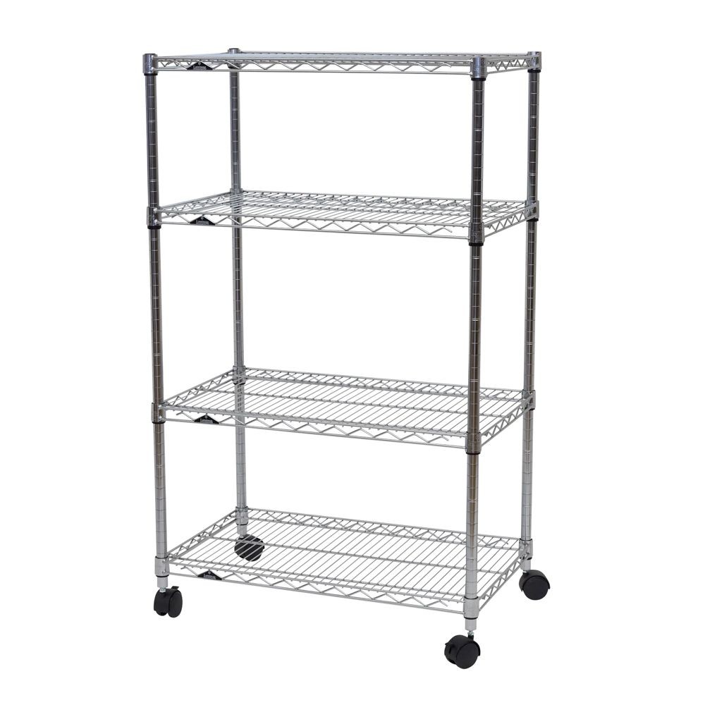 スチールラック 幅75cm 4段 ルミナスホームラック NLH7612-4, シルバー, 4段