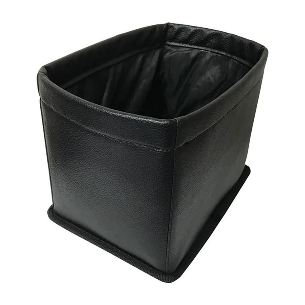 プラウド　竹炭レザーマルチダストボックスビック, ブラック, 22&times;18&times;17.5cm