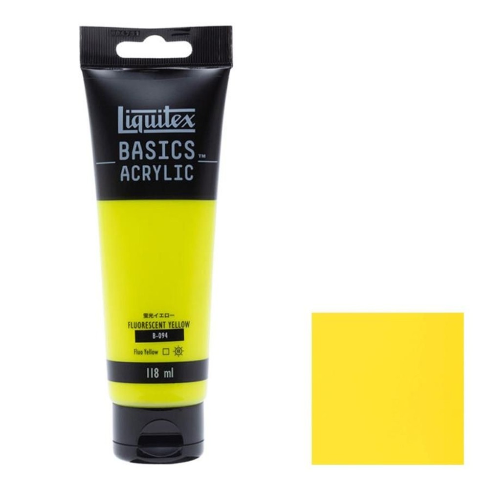 リキテックス ベーシックス 118mL 094 蛍光イエロー 16002094 Liquitex BASICS, 094 蛍光イエロー, その他サイズ１