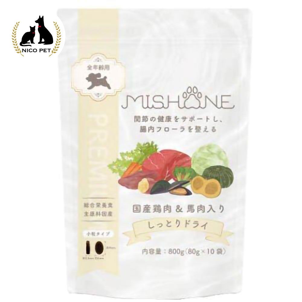 ミシュワン セミモイストフード 国産鶏肉＆馬肉 800g, 鶏肉＆馬肉, 800g