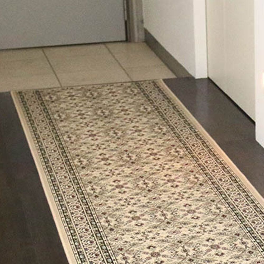 洗える・すべりにくい・抗菌防臭・床暖房対応 国産モケット廊下敷き RVA 80&times;240cm ベージュ, ベージュ, 80&times;240cm