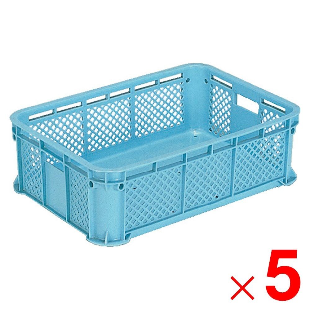 サンコー サンテナー B#42 ライトブルー 104300-00 &times;5個セット【メーカー直送・代引不可】【法人限定】【日祝配送不可・時間指定不可】, ライトブルー, 5P
