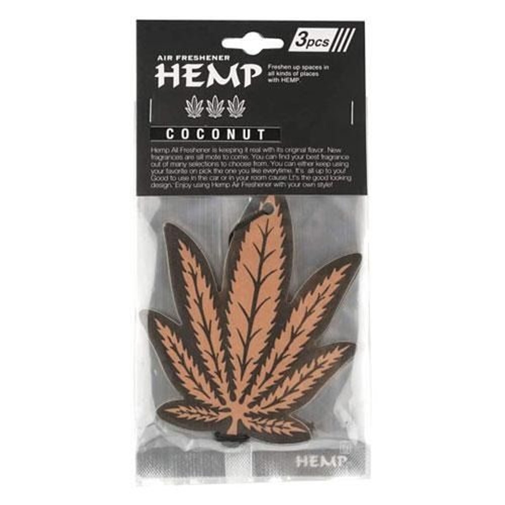 HEMP ルームフレグランス エアーフレッシュナー ココナッツ 吊り下げ 3枚, ココナッツ, 3枚入り