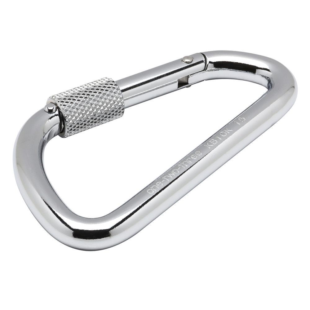 伊藤製作所 カラビナ　鉄変Ｄ型環つき KB10K, アルミ合金, D型