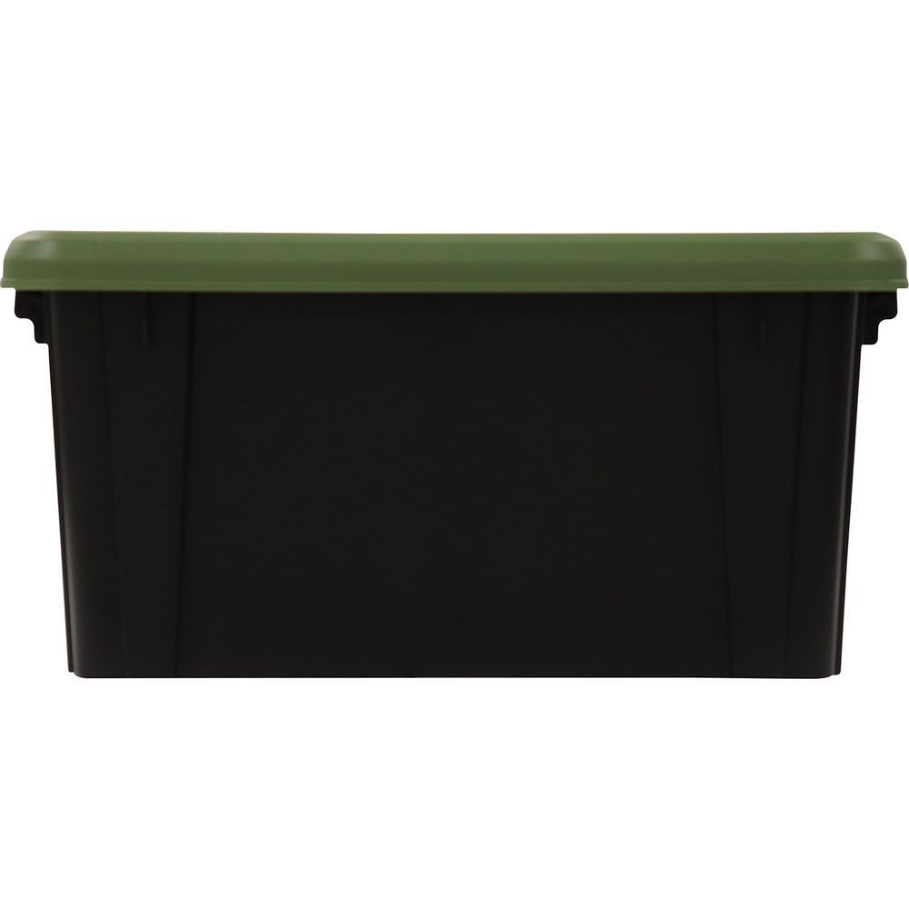 収納ボックス Nタフコン ATC-47-23 フタ付き 幅32.5&times;奥行46.5&times;高さ23cm, カーキ／ブラック, ATC-47-23