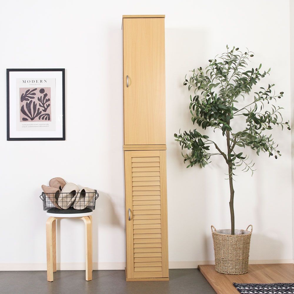 不二貿易 スリムシューズボックス　ＮＡ【メーカー直送・代引不可】, ナチュラル, 幅287mm&times;奥行330mm&times;高さ900mm