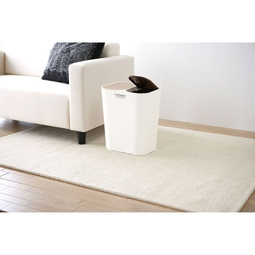 アスベル　ルクレール屑入れ　Ｗ, ホワイト, 15L