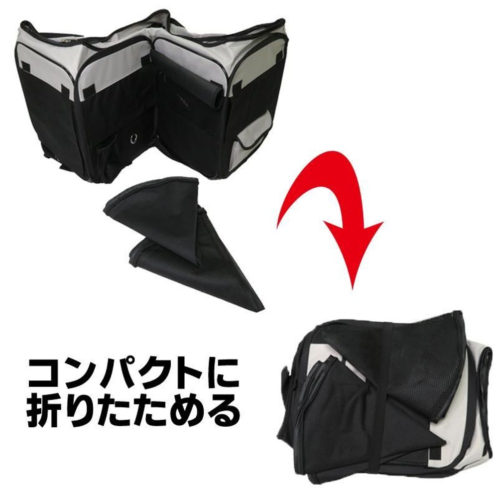 折りたためる8角形ソフトサークル, ブラック（S）, Sサイズ
