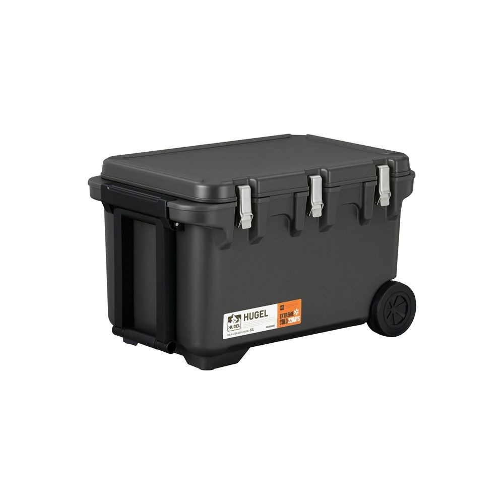 アイリスオーヤマ HUGEL 真空断熱クーラーボックス 60L チャコールグレー, チャコールグレー, 60L