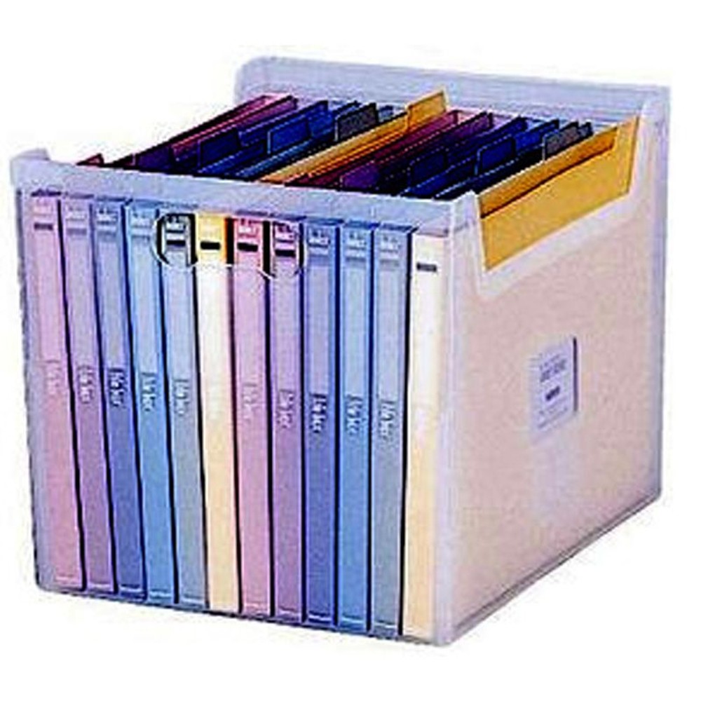 インデックスファイルボックス　　A4ヨコ型　12ヶ月分　フボI-F4, 6色&times;2, A4