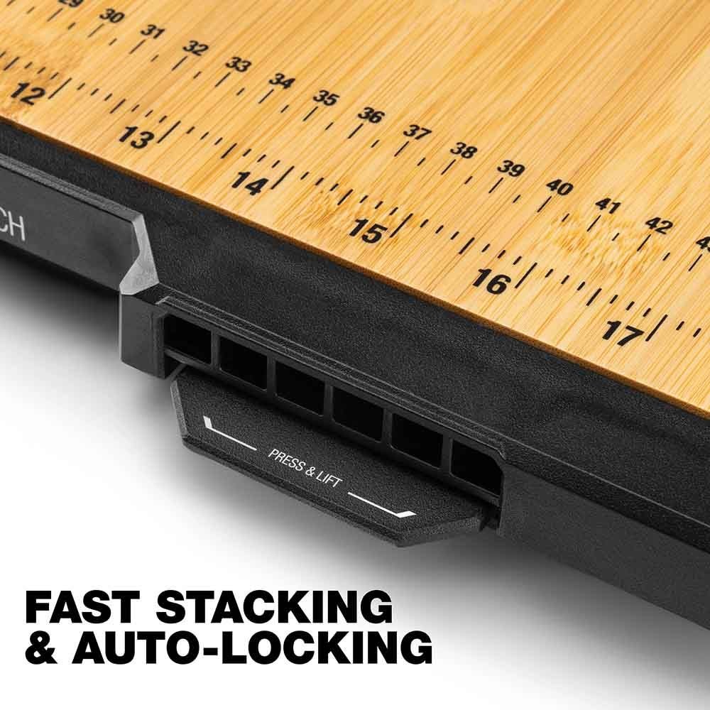 【数量限定】TOUGHBUILT（タフビルト）STACK TECH(スタックテック)　ワークサーフェス, ブラック／竹, TB-B1-A-10