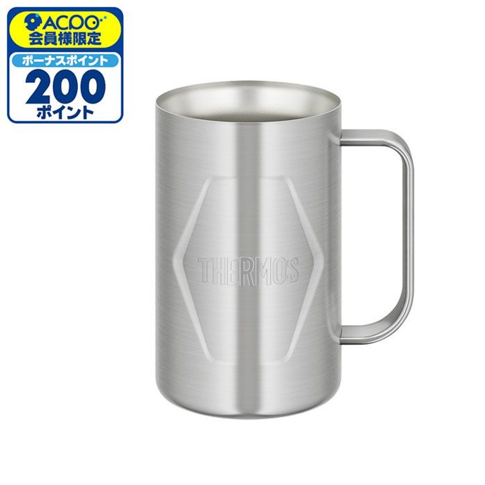 サーモス　真空断熱ジョッキ ＪＤＫー６０１ Ｓ２, ステンレス2, 600ml