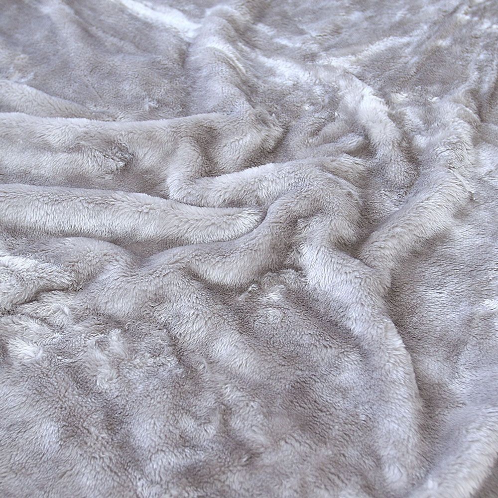 アクリルレーヨン混　ニューマイヤー毛布　１４０&times;２００ｃｍ　グレー, グレー, 140&times;200cm