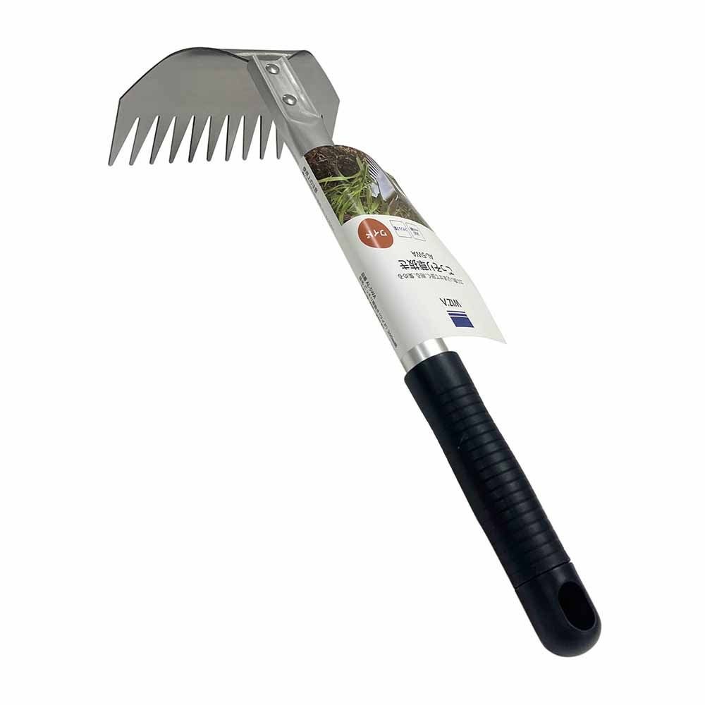 WIZ'A ウィザ ごっそり草抜き ワイド 300mm柄 ステンレス製 AL-5WA, ブラック, ワイドタイプ