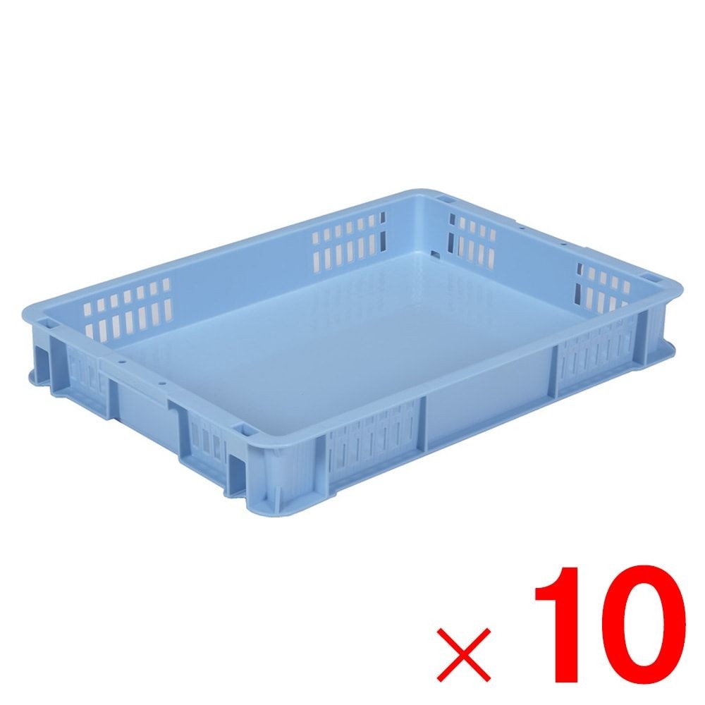 サンコー サンテナー B#23T-3 ライトブルー 101759-00 ×10個セット【メーカー直送・代引不可】【法人限定】, ライトブルー, 10P