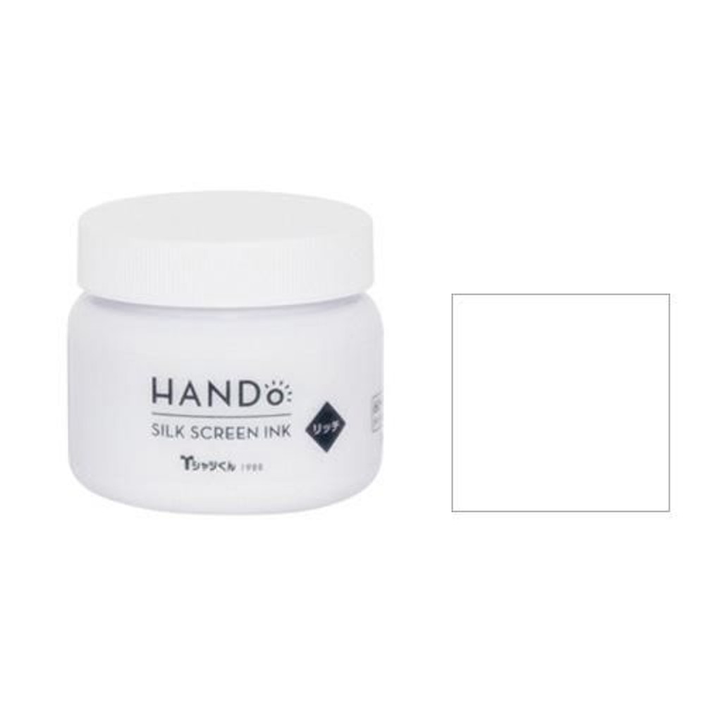 Tシャツくん シルクスクリーンインク リッチ 100g しろ (101114291) ホリゾン HANDo, しろ, リッチ 100g 