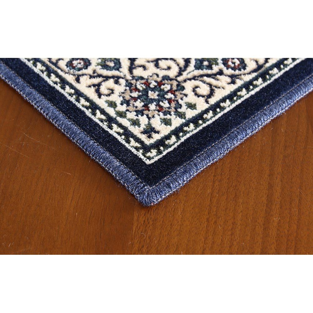 洗える・すべりにくい・抗菌防臭・床暖房対応 60&times;90cm 国産モケットマット MED ネイビー, ネイビー, 60&times;90cm