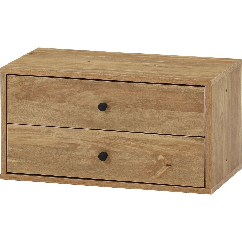 不二貿易 ＥＺＢＯ　コネクトボックス　引出２杯　ＮＡ【メーカー直送・代引不可】, ナチュラル, 幅600mm×奥行320mm×高さ310mm