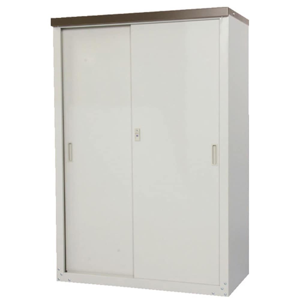 グリーンライフ 家庭用収納庫 ハーフ棚仕様 HS-132HT 幅89×奥行き47×高さ132cm【メーカー直送・代引不可】, ライトグレー, HS-132HT