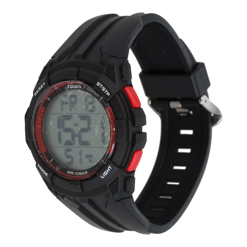 クレファー　ウォッチ　１０気圧防水, レッド/ブラック, メンズ