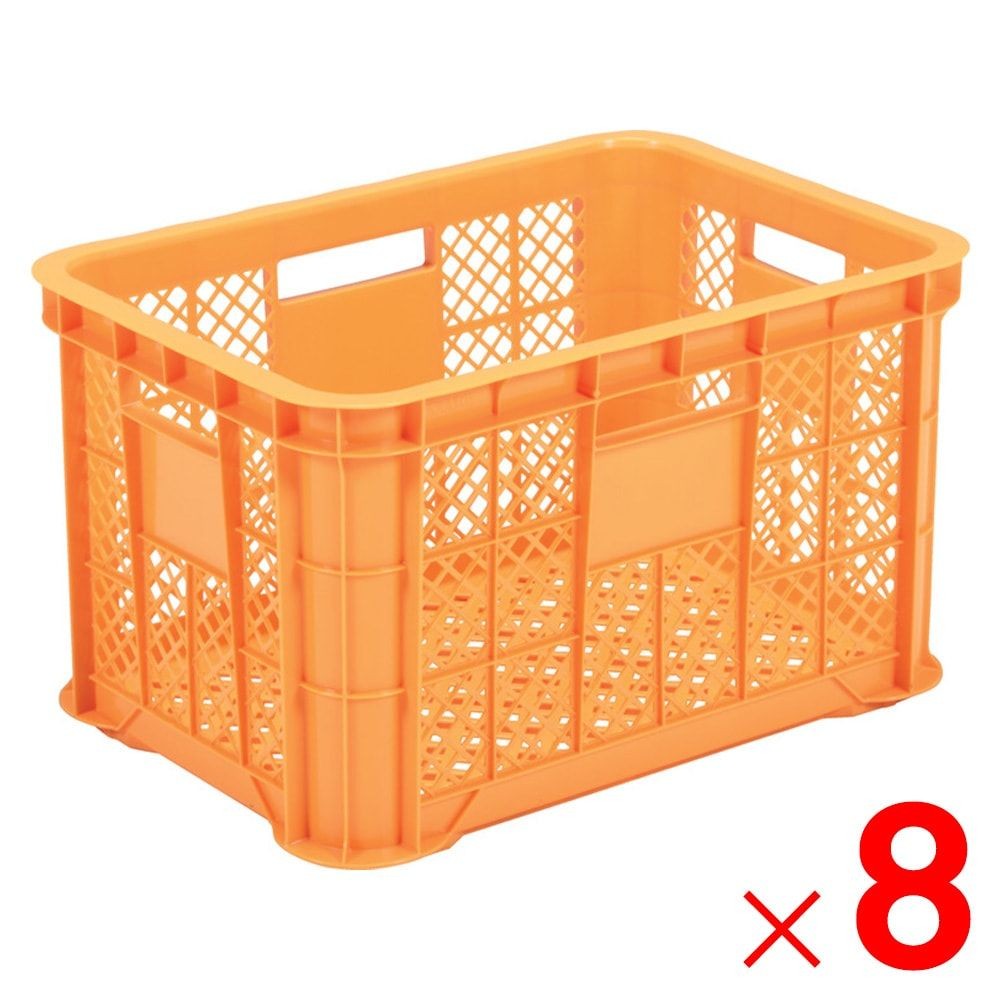 サンコー セフティーコンテナーA オレンジ 101155-00 &times;8個セット【メーカー直送・代引不可】【法人限定】【日祝配送不可・時間指定不可】, オレンジ, 8P