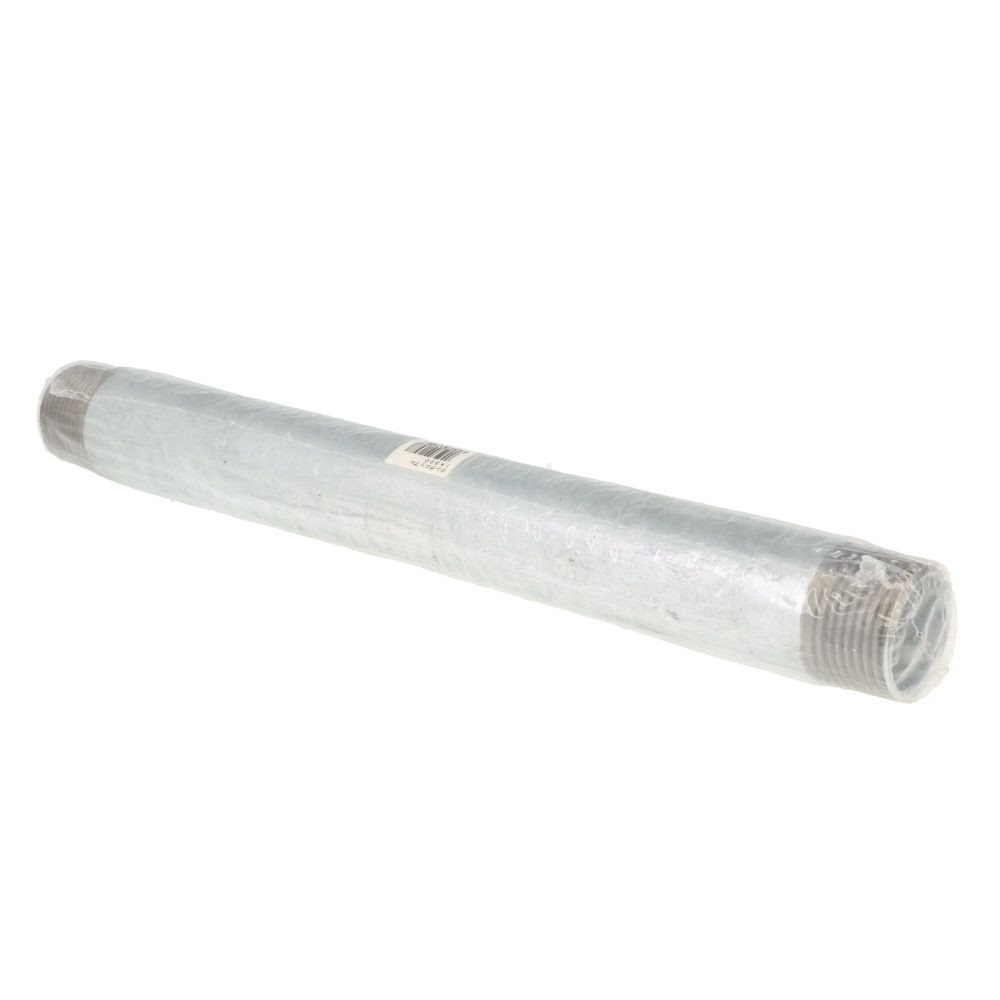 鋼管　ロングニップル　１×３００, シルバー, 1×300mm
