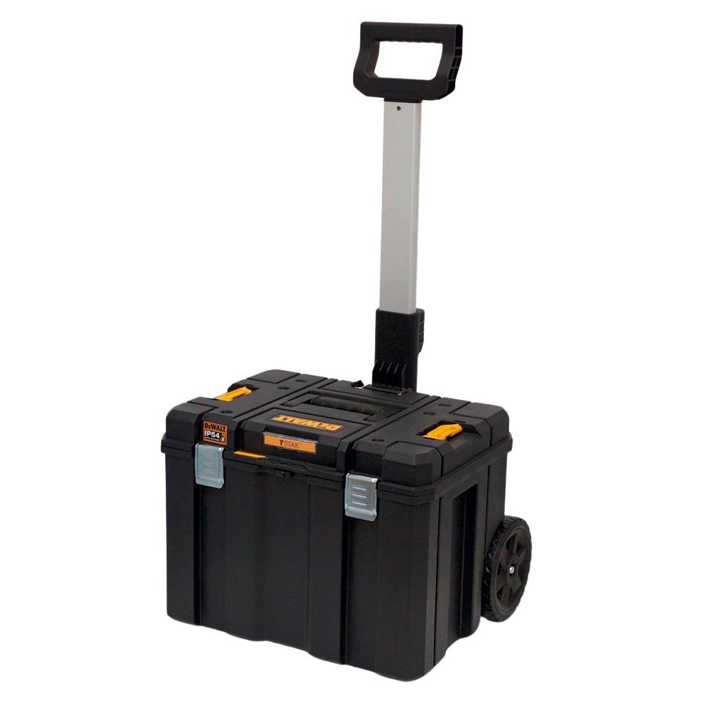 DEWALT/デウォルト システムツールボックス TSTAK2.0 ティースタックモバイルツールボックス DWST83347-1, 黒/黄, DWST83343-1