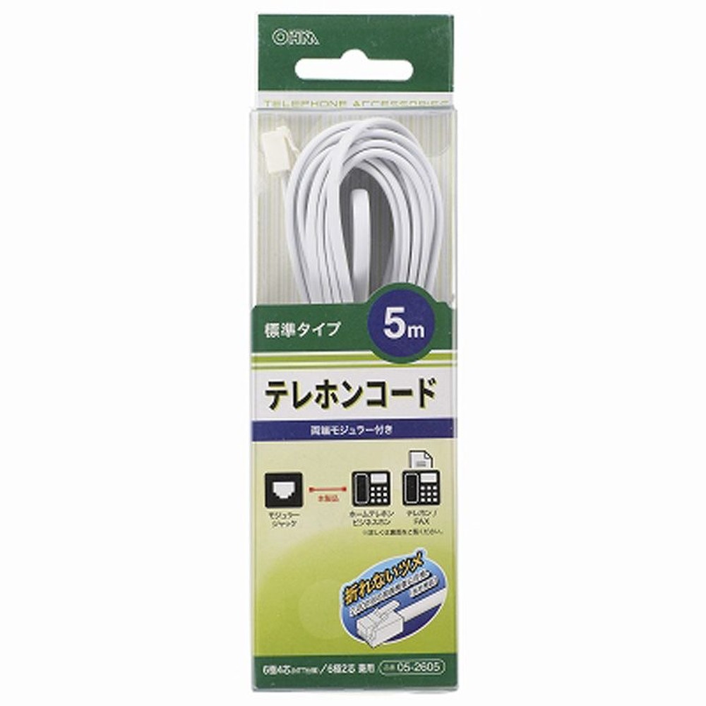 ＯＨＭ　テレホンコード, WH（3.0m）, 3.0m