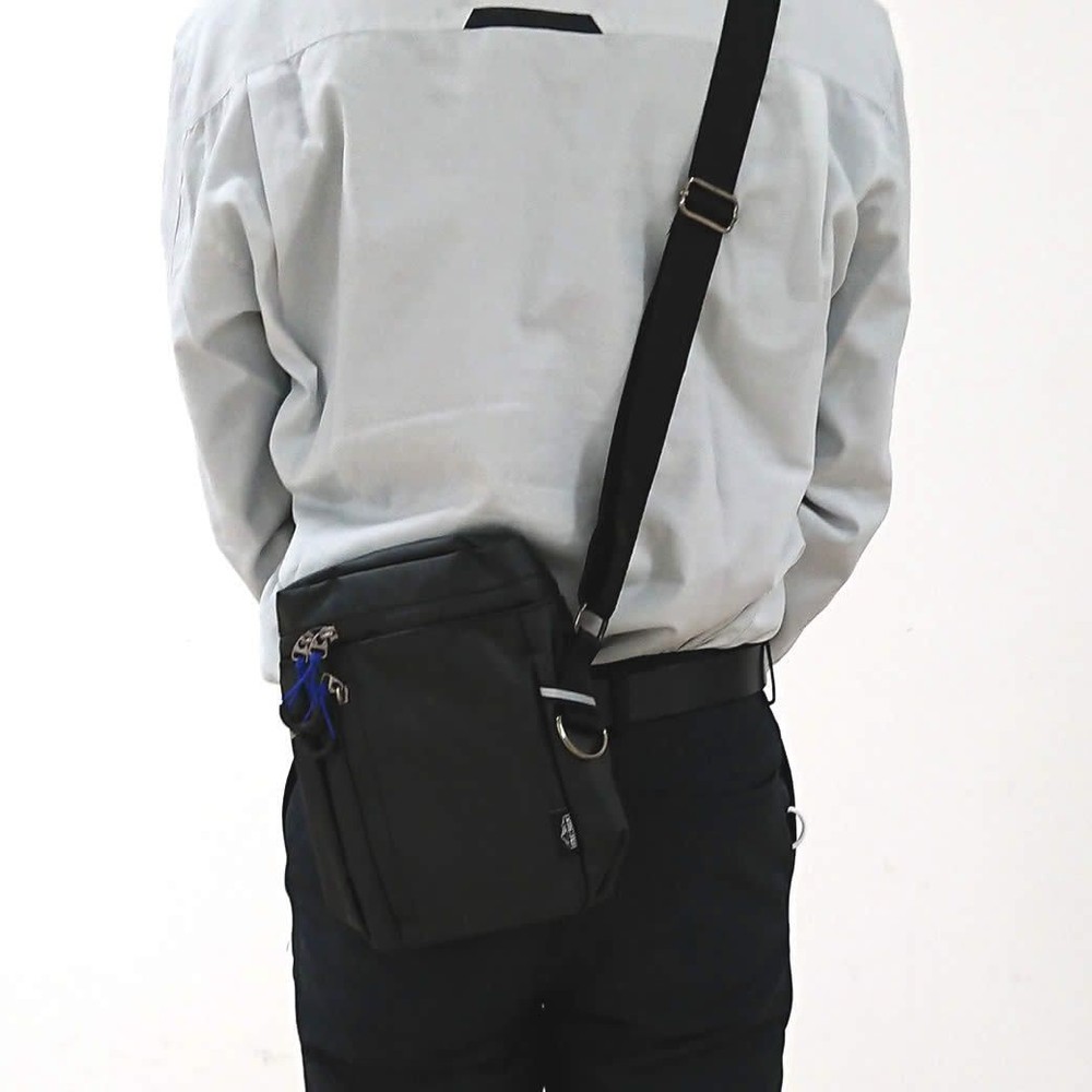 防水生地を使ったショルダーバッグ　Ｔ06, ブラック, 約3.0Ｌ