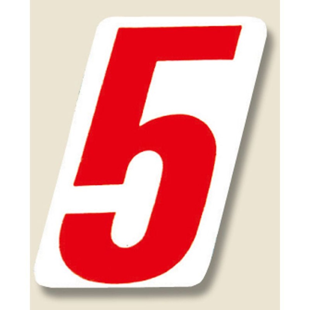 ナンバーセルフ　シール　SS　5　赤　120片, 赤, SSサイズ