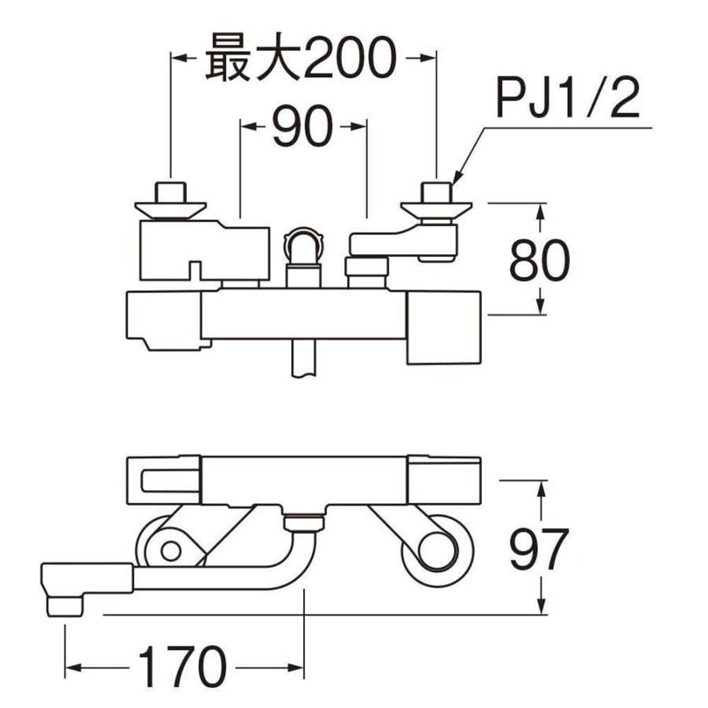 SANEI サーモシャワー混合栓 SK1811, メッキ＋ホワイト, SK1811