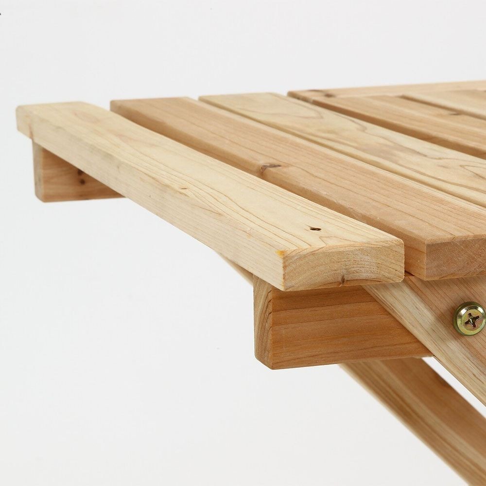 ＢＢＱテーブル＆ベンチセットミニ　コンロスペース付　ＮＡ【メーカー直送・代引不可】, ナチュラル, ベンチセットミニ