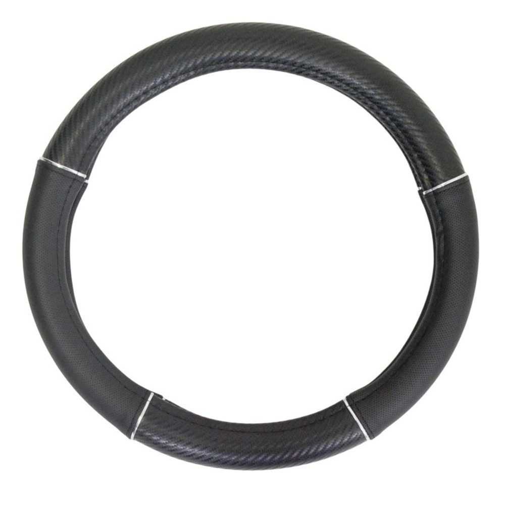 ●カーボンレザー調　ハンドルカバー　ＳーＢＫ