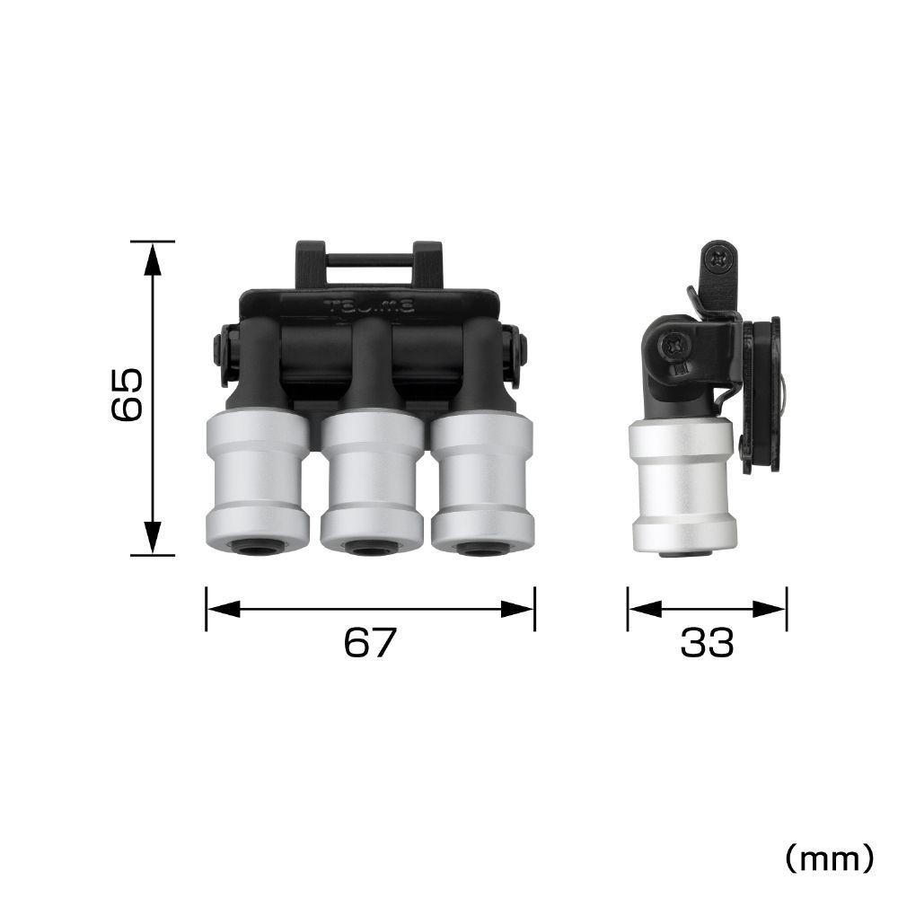 TAJIMA（タジマ）　セフ工具ホルダー ビットホルダー 3連　SFKHI-BH3, ブラック, 3連