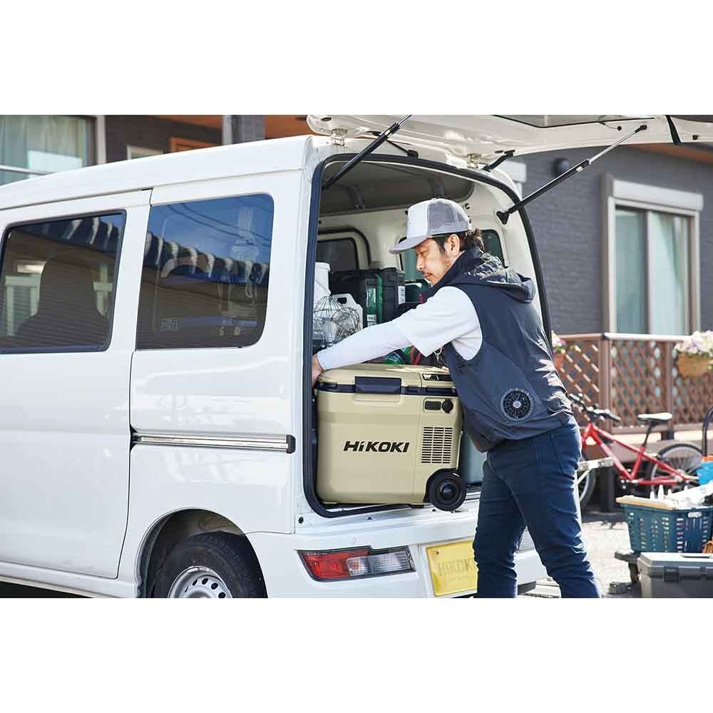 【数量限定】ハイコーキ HiKOKI 18Ｖコードレス 冷温庫 UL18DC (WMBZ) 蓄電池セット＋進呈品 蓄電池付, サンドベージュ, UL18DC (WMBZ)