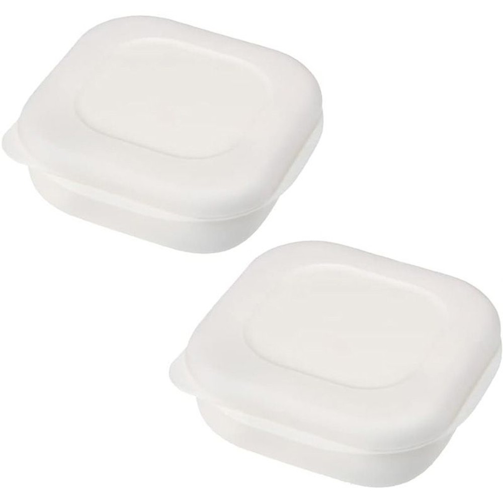 極　冷凍ごはん容器2個入　ホワイト, その他カラー１, その他サイズ１