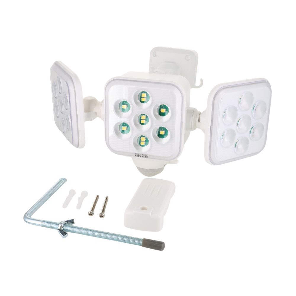 ５Ｗ３灯　フリーアーム式LED乾電池センサーライト　ＬＤー３２０, 白, LD-320