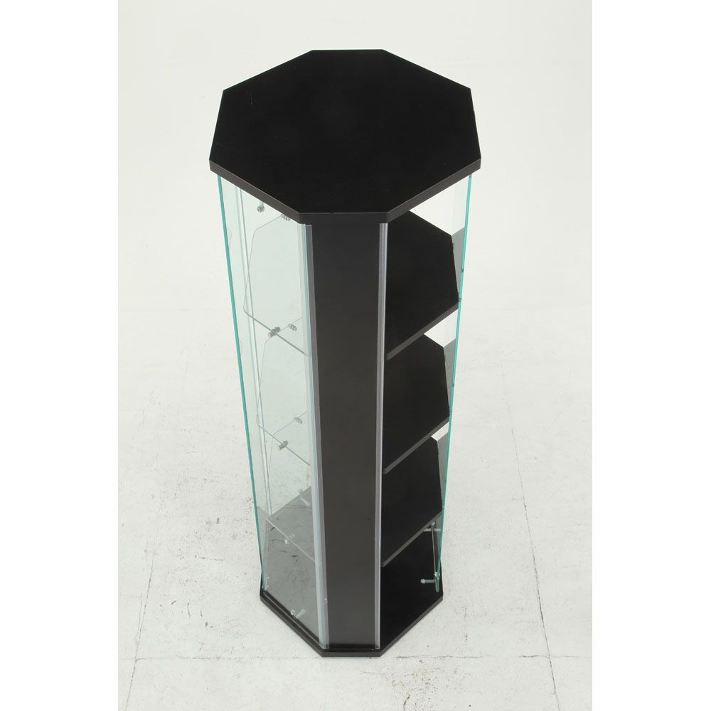 不二貿易 ガラスコレクションケース　ＢＡＡＬ　コーナー　ＢＫ【メーカー直送・代引不可】, ブラック, 幅522mm&times;奥行425mm&times;高さ1195mm