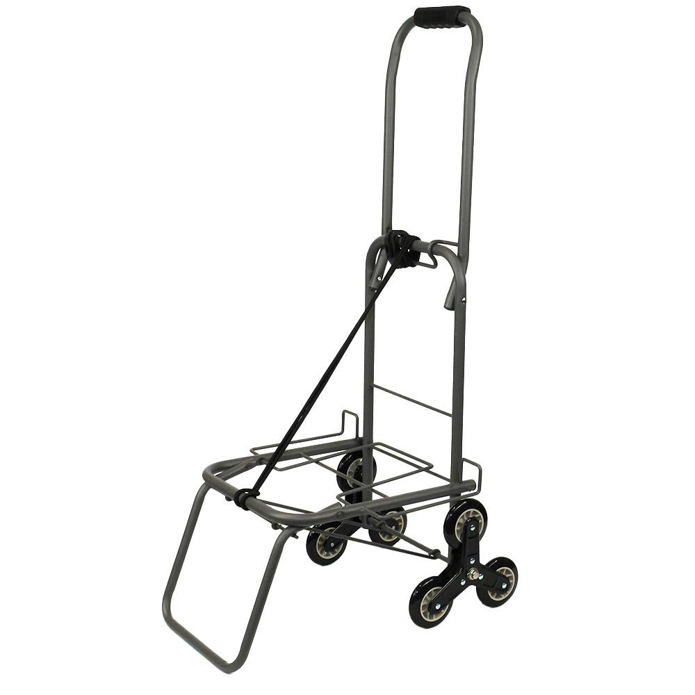 段差もラクに上れる3輪キャリーカート, グレー, 耐荷重約40kg