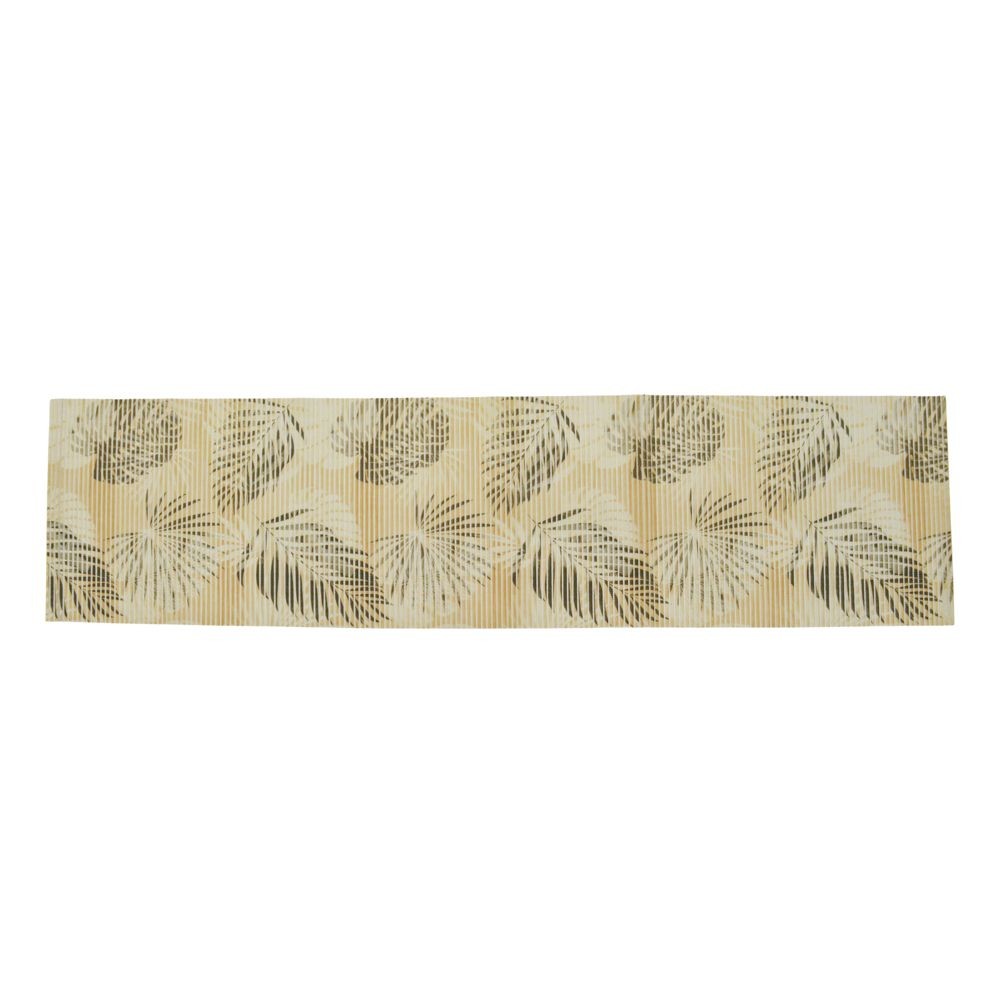 インテリアマット　リーフ　５０Ｘ１８０ＣＭ, ベージュ, 50×180cm
