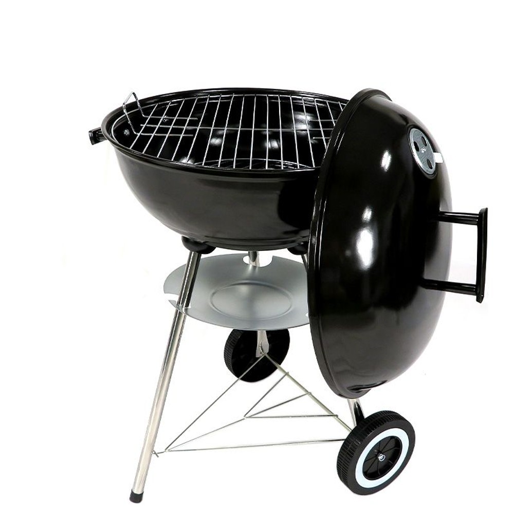 炭火焼きと燻製の2WAY調理ができる  スモーカーＢＢＱグリル キャスター付, 黒, その他サイズ１