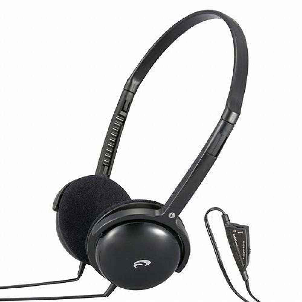 AudioComm テレビ用ヘッドホン HP-H355N, ブラック, HP-H355N