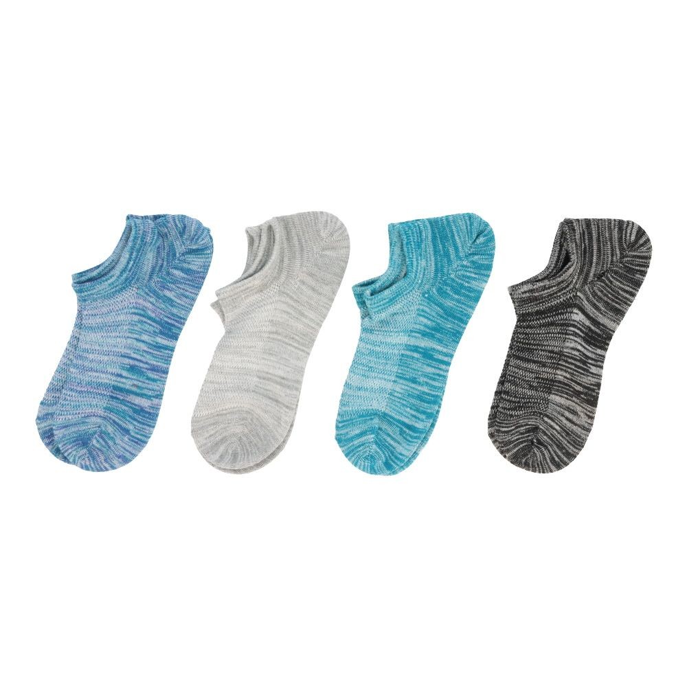 WIZ'A ウィザ 消臭・抗菌　銀イオン６P 先丸カバー丈　杢柄, アソート, 25.0〜27.0cm