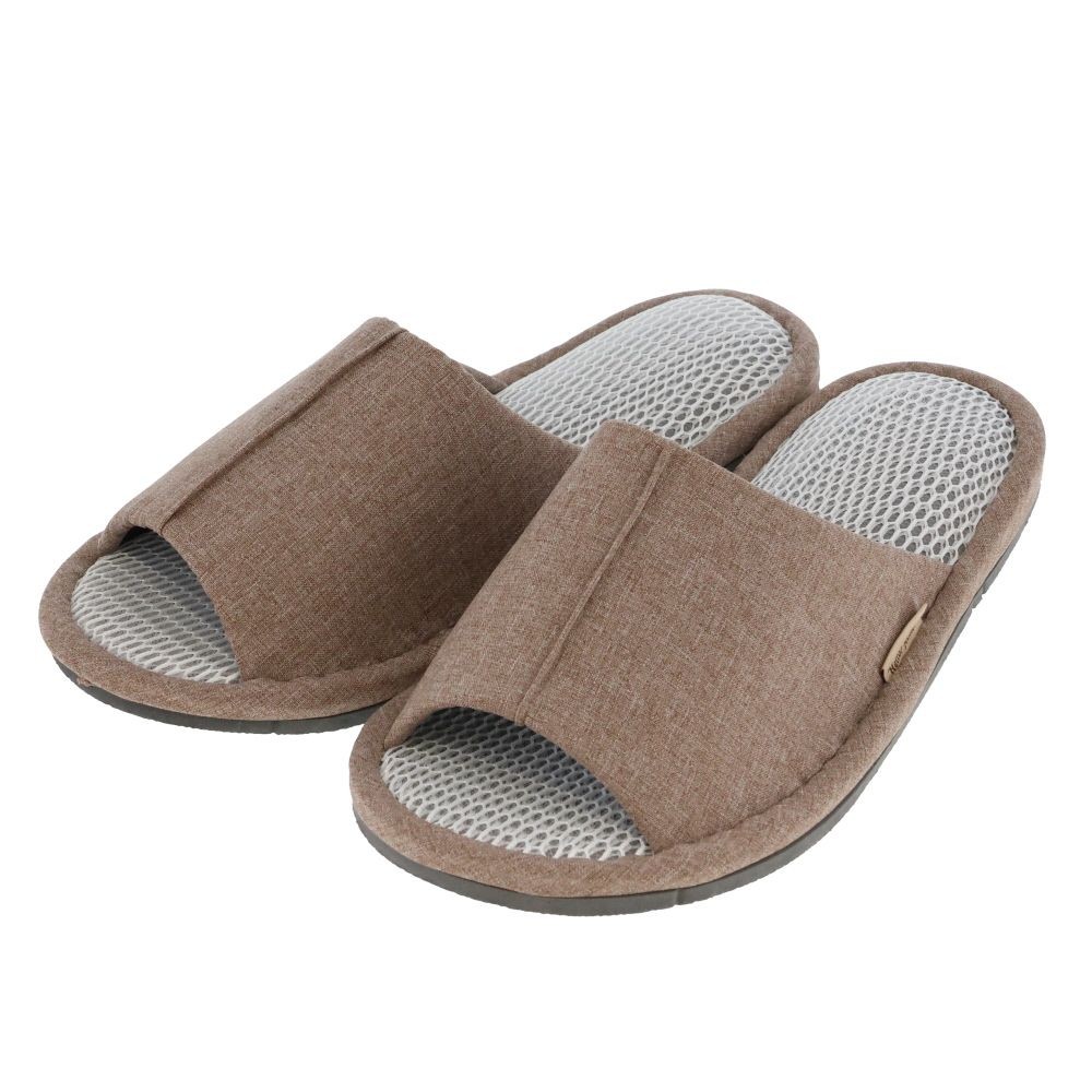 通気性が良いＷメッシュスリッパ, サーモンピンク, Mサイズ