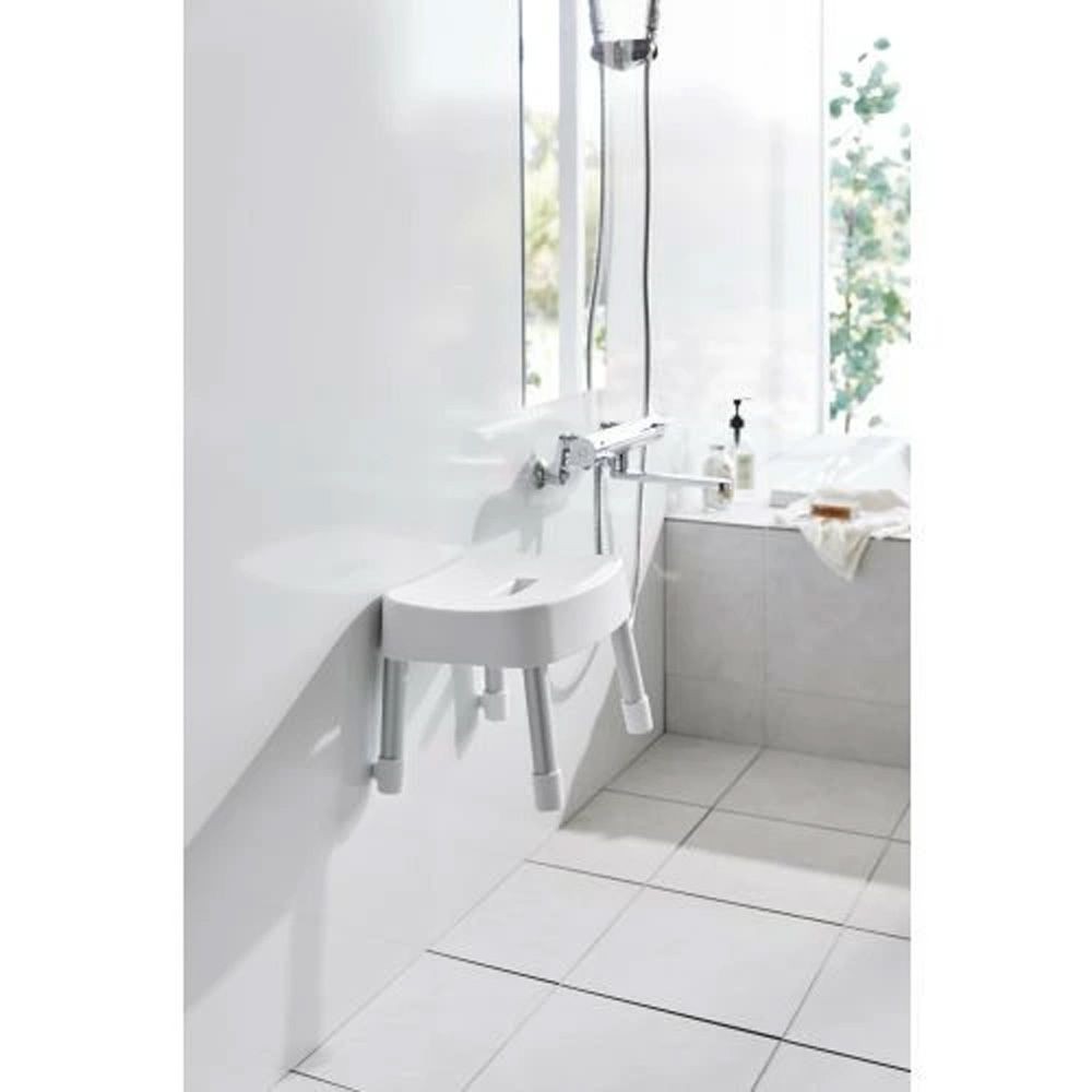 山崎実業 MIST ミスト マグネット&風呂イス SH25, ホワイト, 幅315mm&times;奥行275mm&times;高さ250mm