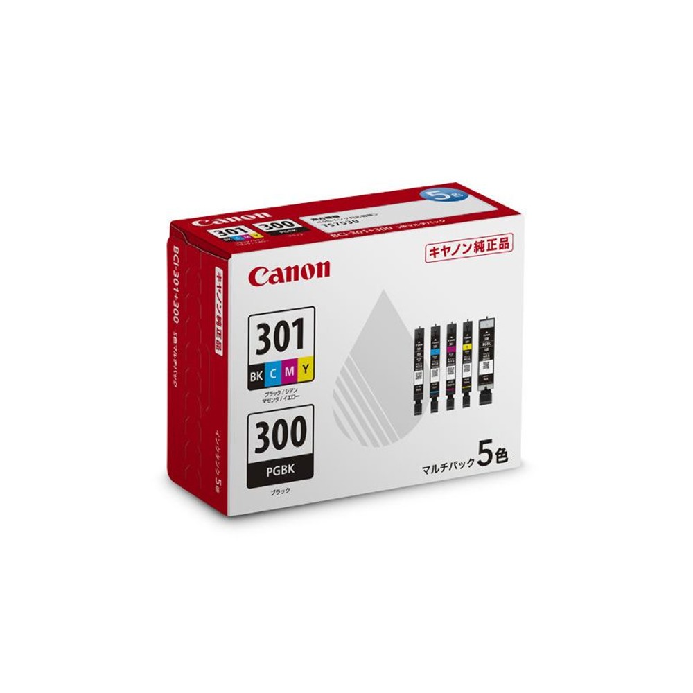 CANON　BCI-301+300/5MP　5色パック　純正, 5本パック, 標準容量