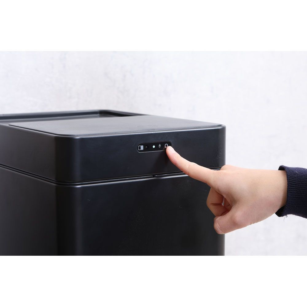 不二貿易 除菌消臭センサーダストボックス　４５Ｌ　ＢＫ【メーカー直送・代引不可】, ブラック, 幅250mm×奥行340mm×高さ610mm